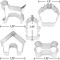 International Mini Dog Cookie Cutters in Storage Tin, 5-Piece Set